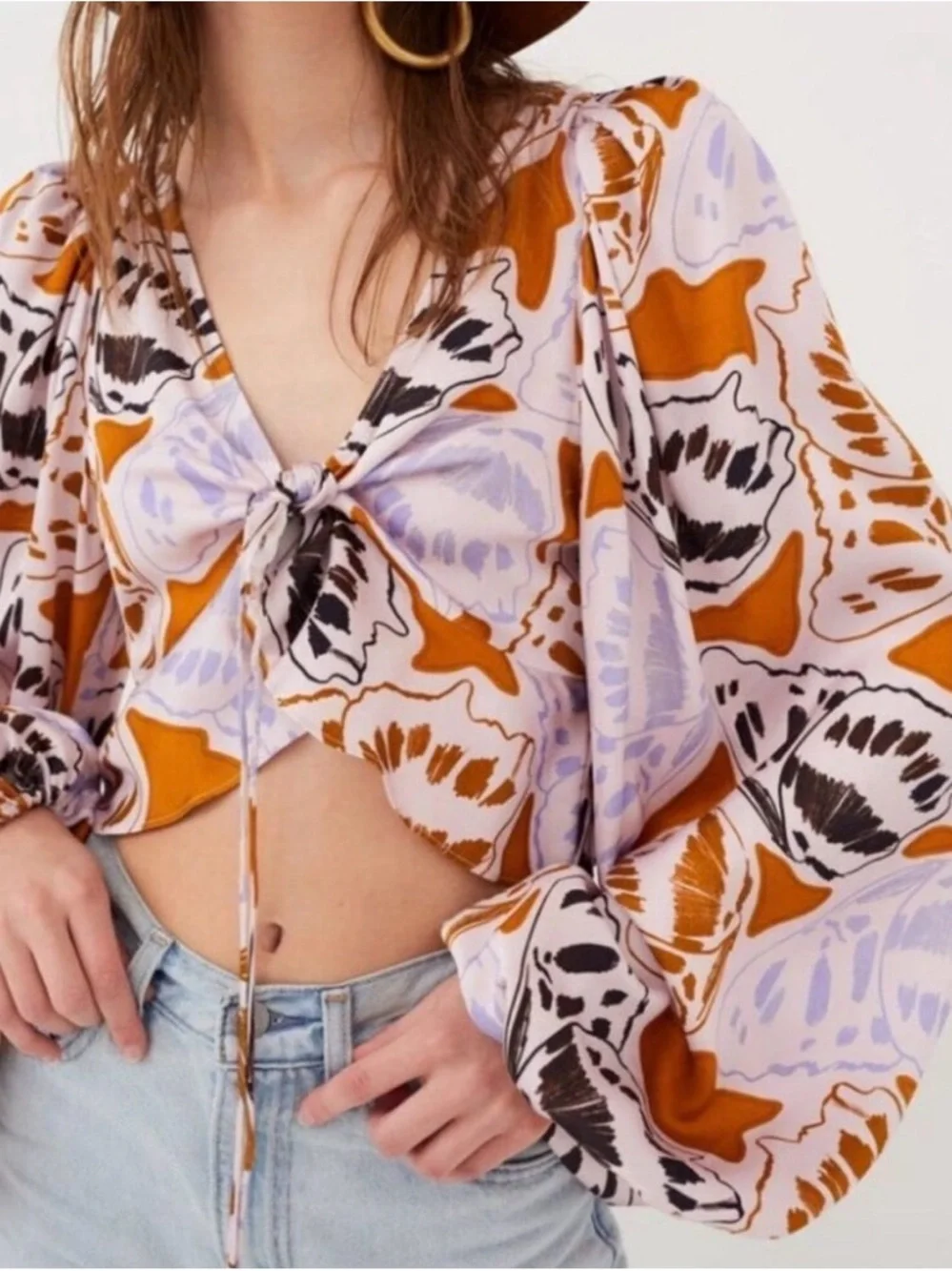 NWT For Love & Lemons Esmerelda Crop Top Size XS Revolve - Picture 2 of 4